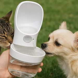 14 Travel Water Bottle for Cats and Small Dogs with Gentle Flow