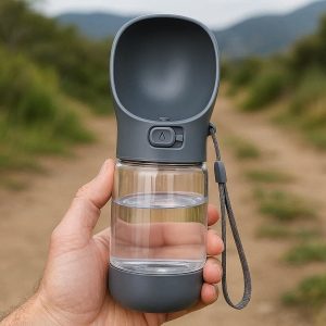15 Large Capacity Pet Water Bottle with Lockable Bowl for Hiking