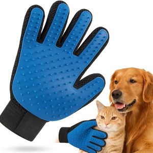 17 Pet Grooming Glove for Dogs and Cats Gentle Deshedding and Bonding