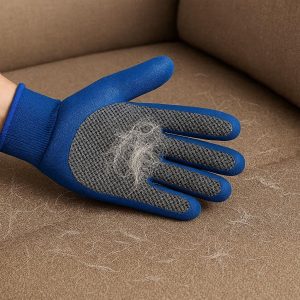 18 Reusable Pet Hair Remover Glove for Furniture and Car Seats