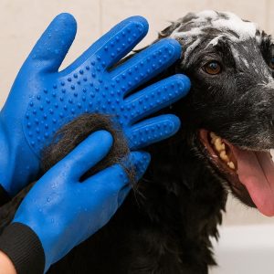 19 Waterproof Dog Bathing and Massage Glove for Shedding Control