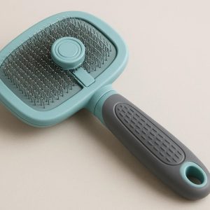 25 Self Cleaning Slicker Brush for Dogs and Cats with Retractable Bristles