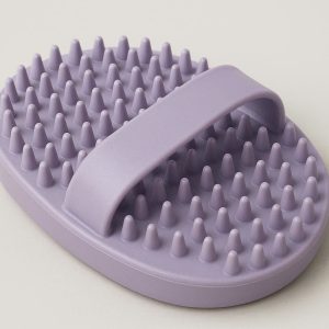 Gentle Rubber Curry Brush for Short Haired Dogs and Sensitive Pets