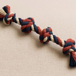 Plush Rope Tug Toy with Multiple Knots for Interactive Play